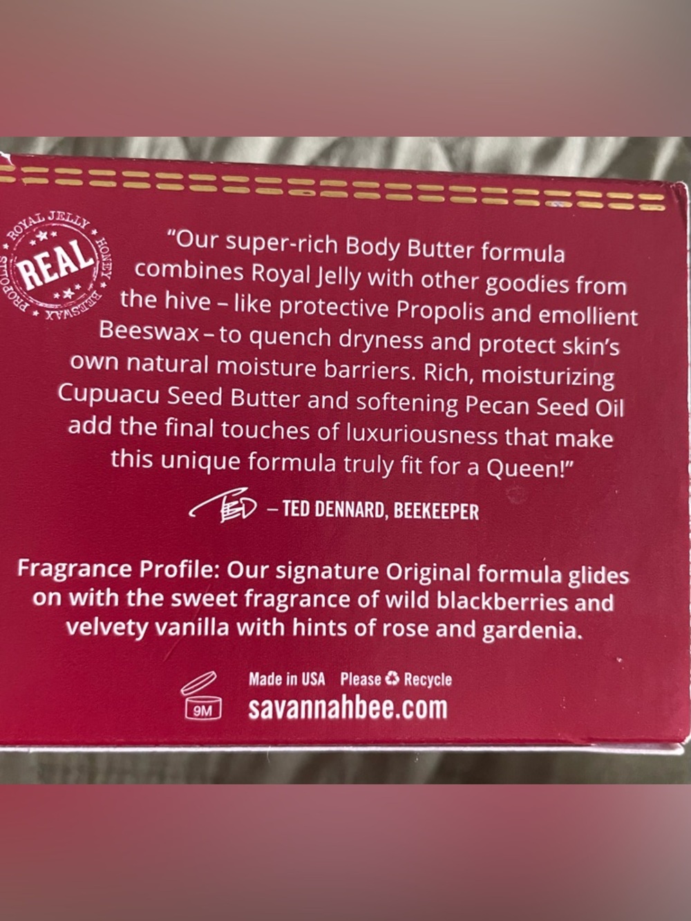 Savannah Bee Royal Jelly Body Butter - Picture 3 of 4